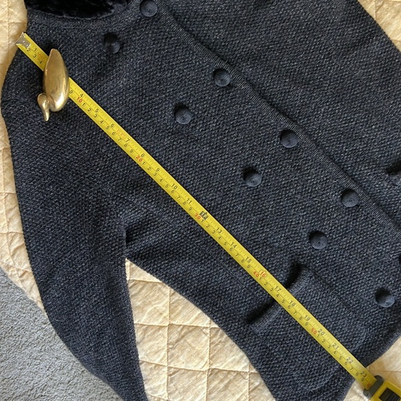 Lauren Ralph Lauren Black Lambswool Lady Jacket Parisian Cardigan Sweater Size M - Picture 7 of 10